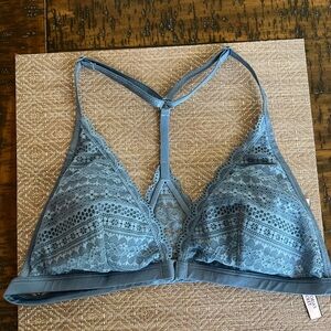 Victoria's Secret Lace Triangle Bralette in Slate Blue